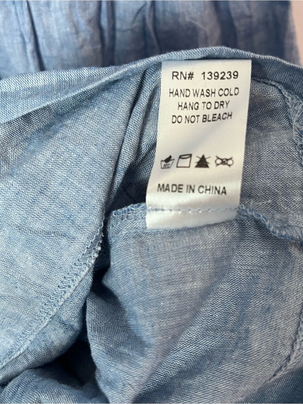 Tuckernuck Chambray Crawford Dress Cotton & Linen Short Sleeve Size XL - Picture 9 of 10